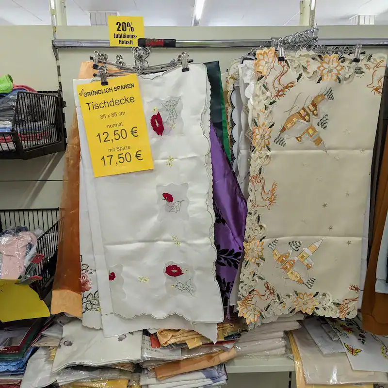 20% auf Tischdecken 80x80 Mitteldecken