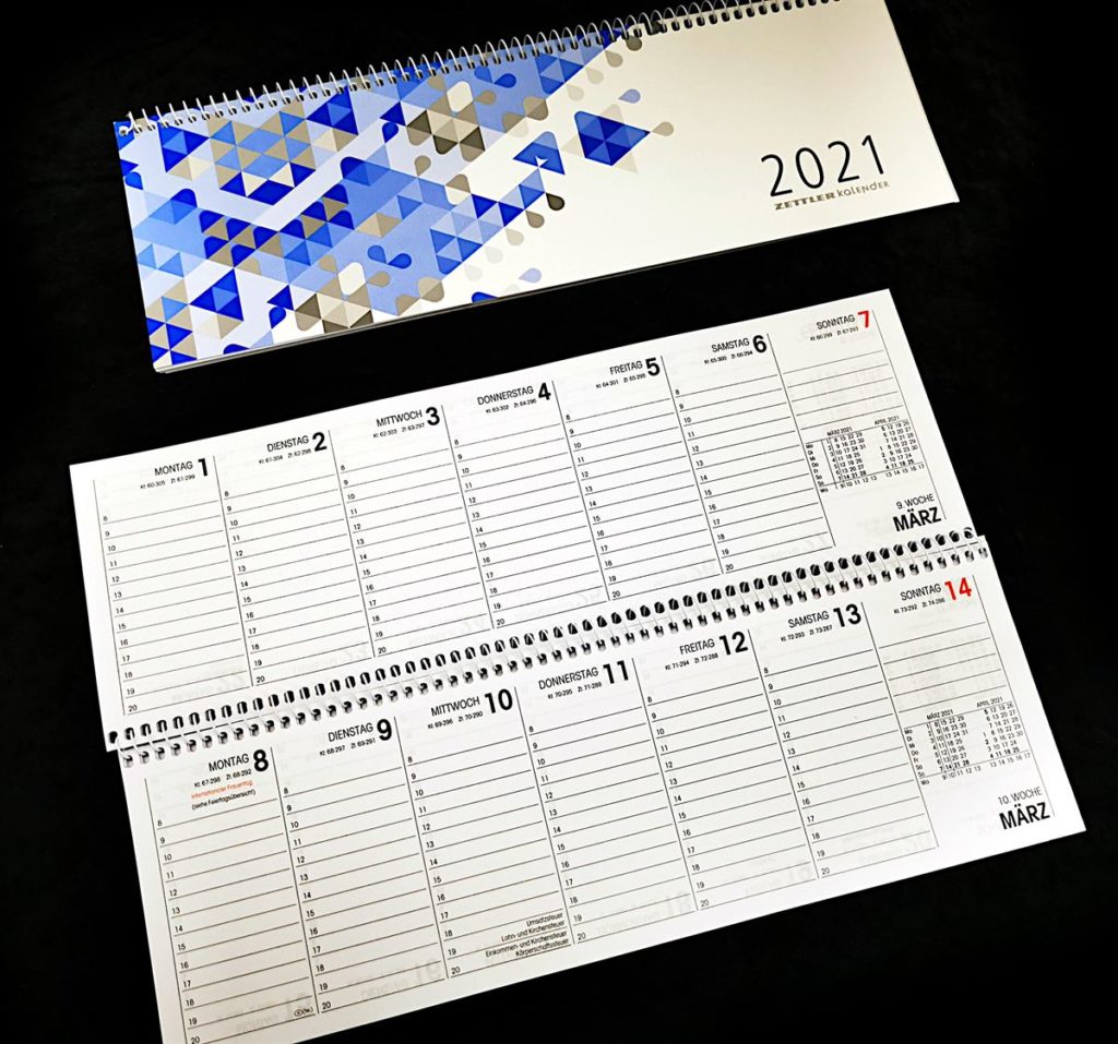 gruendlich sparen - einkaufen in bad grund - haushalt - kalender 2021 - büroplaner - tagesplaner
