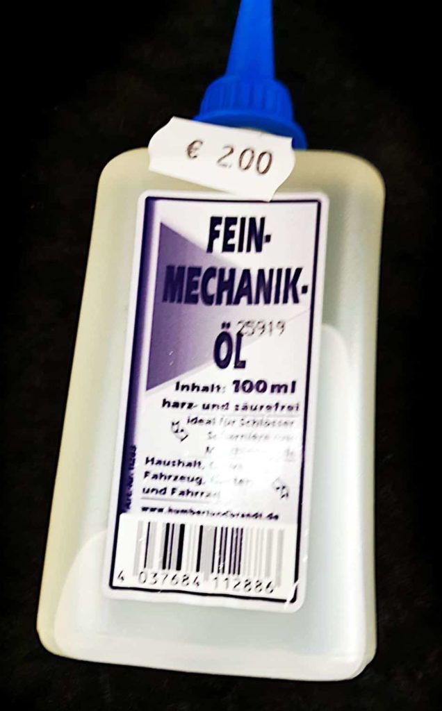 gruendlich sparen - einkaufen in bad grund - haushalt - kurzwaren - nähmaschinenöl - maschinenöl - feinmechanik öl