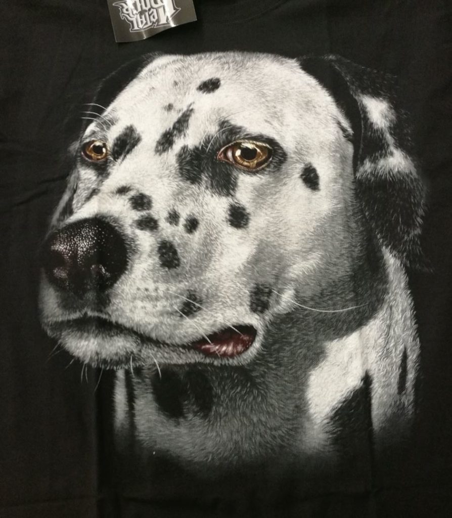 Bedruckte T-Shirts mit Tiermotiv für Damen und Herren - Hund Dalmatiner - gründlich sparen - einkaufen in bad grund 