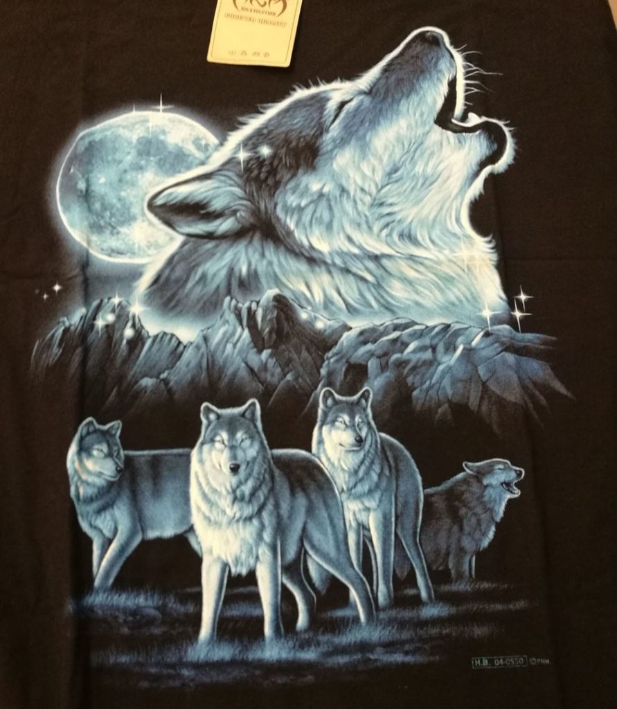 Bedruckte T-Shirts mit Tiermotiv für Damen und Herren - Wolf 03 - gründlich sparen - einkaufen in bad grund