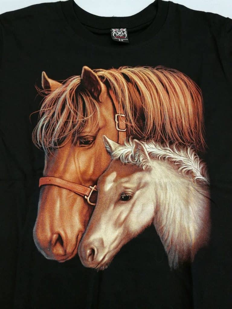 Bedruckte T-Shirts für Kinder - Baumwolle - Pferd 01 - Gründlich Sparen - Einkaufen in Bad Grund