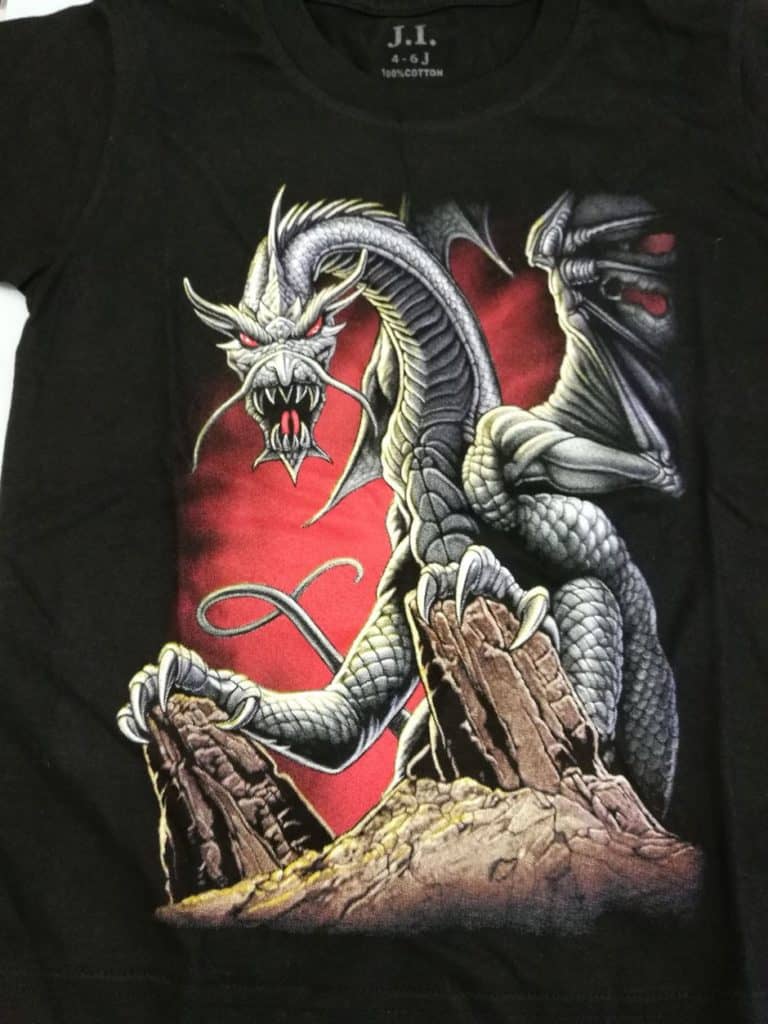 Bedruckte T-Shirts für Kinder - Baumwolle - Drache 03 - Gründlich Sparen - Einkaufen in Bad Grund