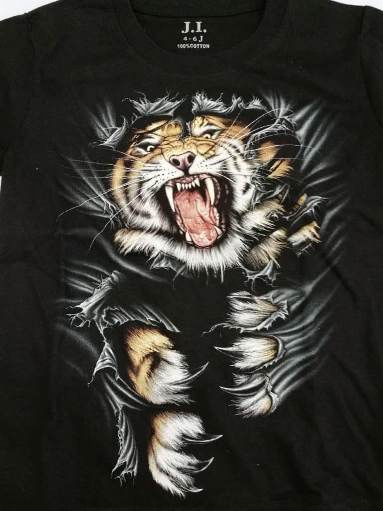 Bedruckte T-Shirts für Kinder - Baumwolle - Tiger 02 - Gründlich Sparen - Einkaufen in Bad Grund