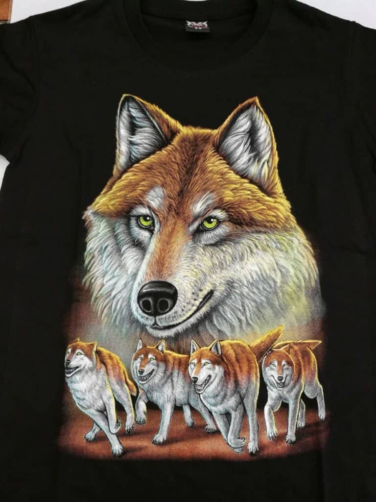 Bedruckte T-Shirts für Kinder - Baumwolle - Wolf 01 - Gründlich Sparen - Einkaufen in Bad Grund