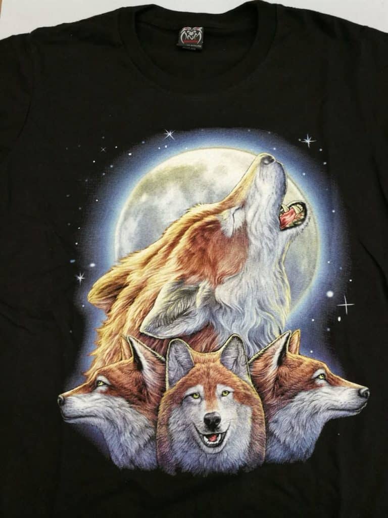 Bedruckte T-Shirts für Kinder - Baumwolle - Wolf 02 - Gründlich Sparen - Einkaufen in Bad Grund