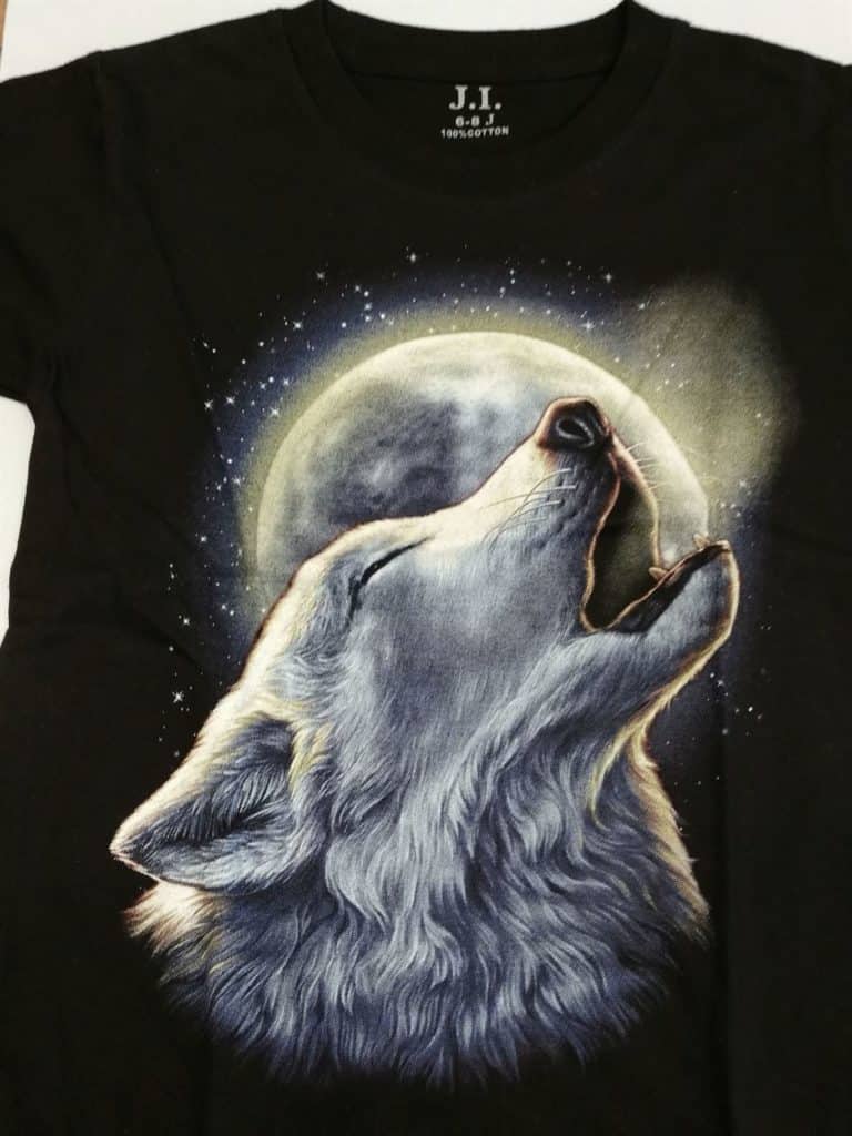 Bedruckte T-Shirts für Kinder - Baumwolle - Wolf 03 - Gründlich Sparen - Einkaufen in Bad Grund