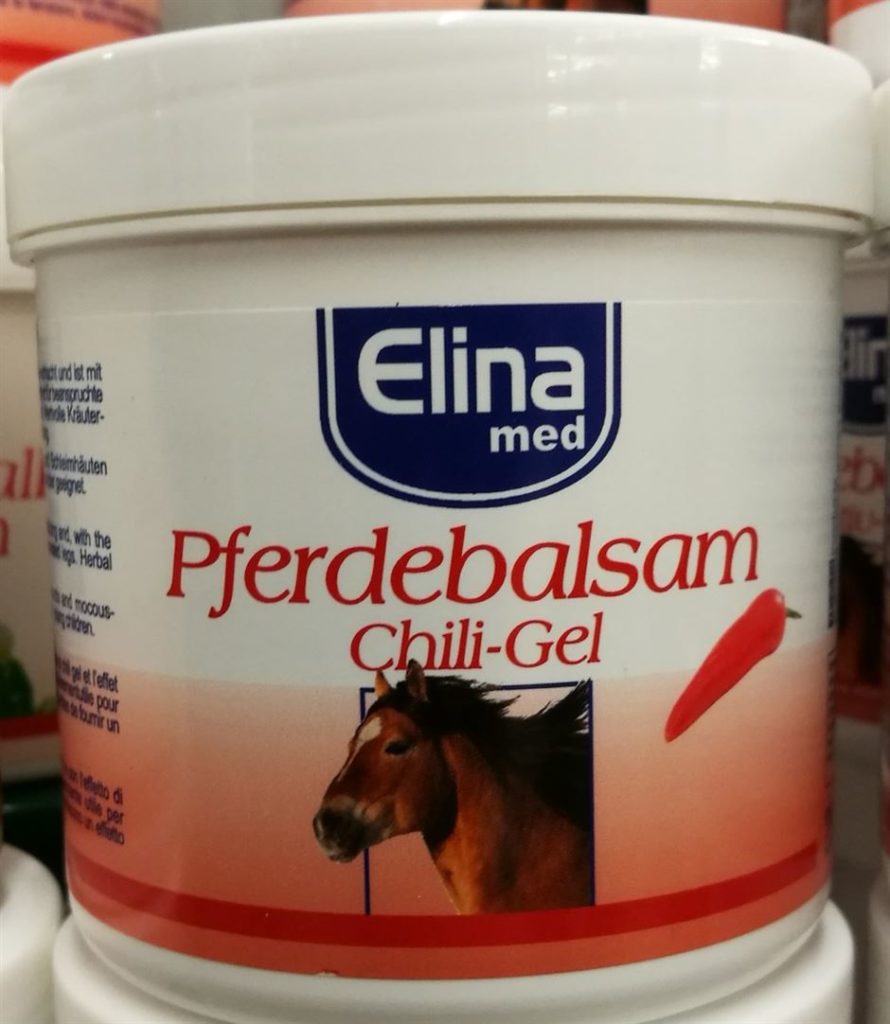 gründlich sparen - einkaufen in bad grund - drogerie koerper salbe pferdesalbe mit Chili - Gel
