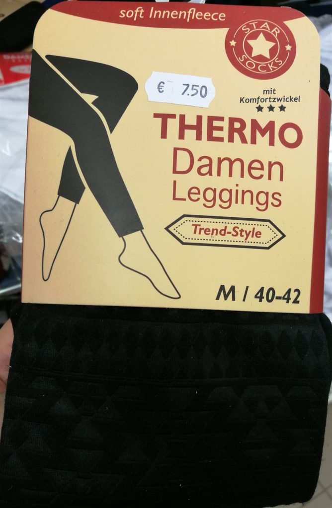 gründlich sparen - einkaufen in bad grund - laden unterwaesche Thermo Leggins