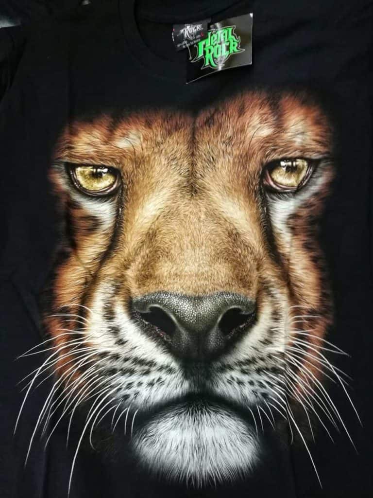 Bedruckte T-Shirts mit Tiermotiv für Damen und Herren - Panther Schnauze - gründlich sparen - einkaufen in bad grund 